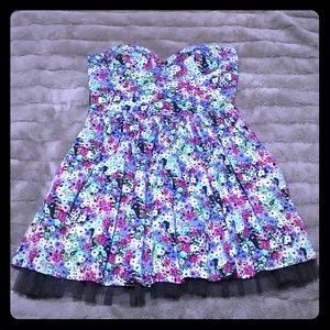 Floral Strapless Dress